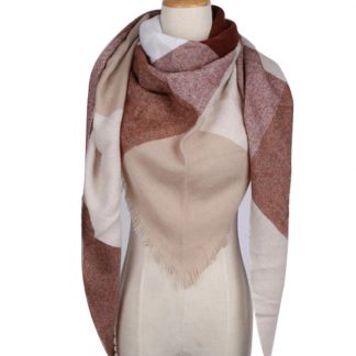Brown Triangle Winter Scarf for Women